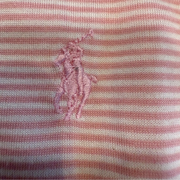 Ralph Lauren Sport Women’s Sleeveless Polo Shirt Pink & White NWOT Sz L - Picture 8 of 11